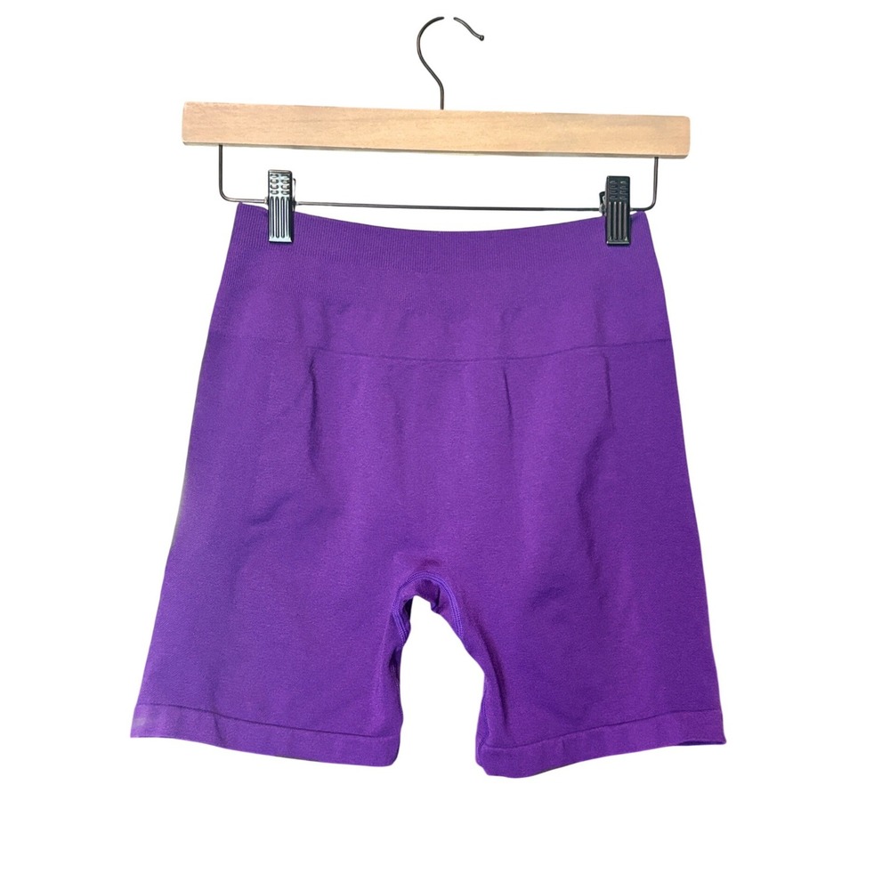 Aurola Purple Seamless Biker Shorts Scrunch Butt High Waist Small